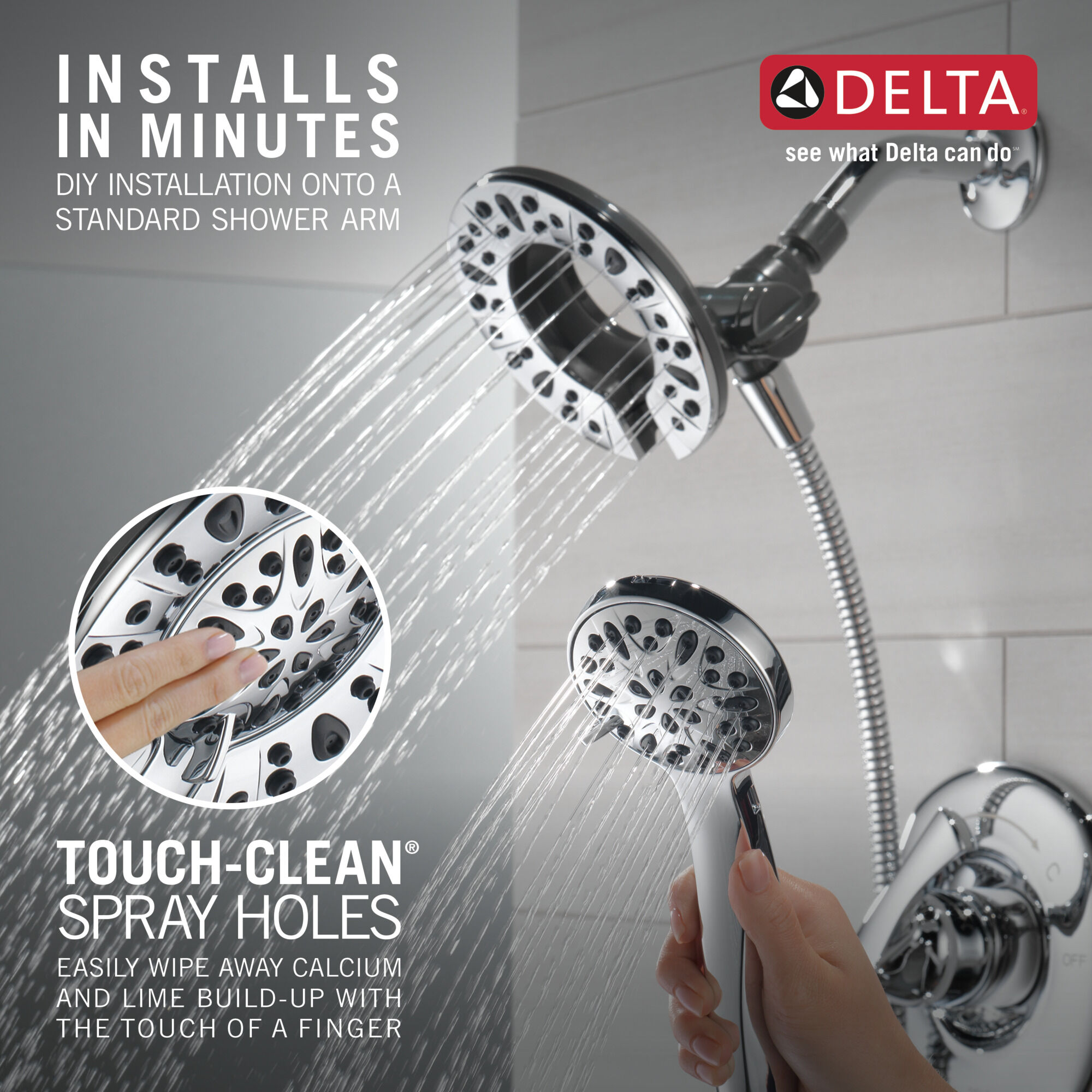 144890-I Ванна и душ Monitor® серии 14 с In2ition® Delta Faucet Larkin Хром  - Вид №1