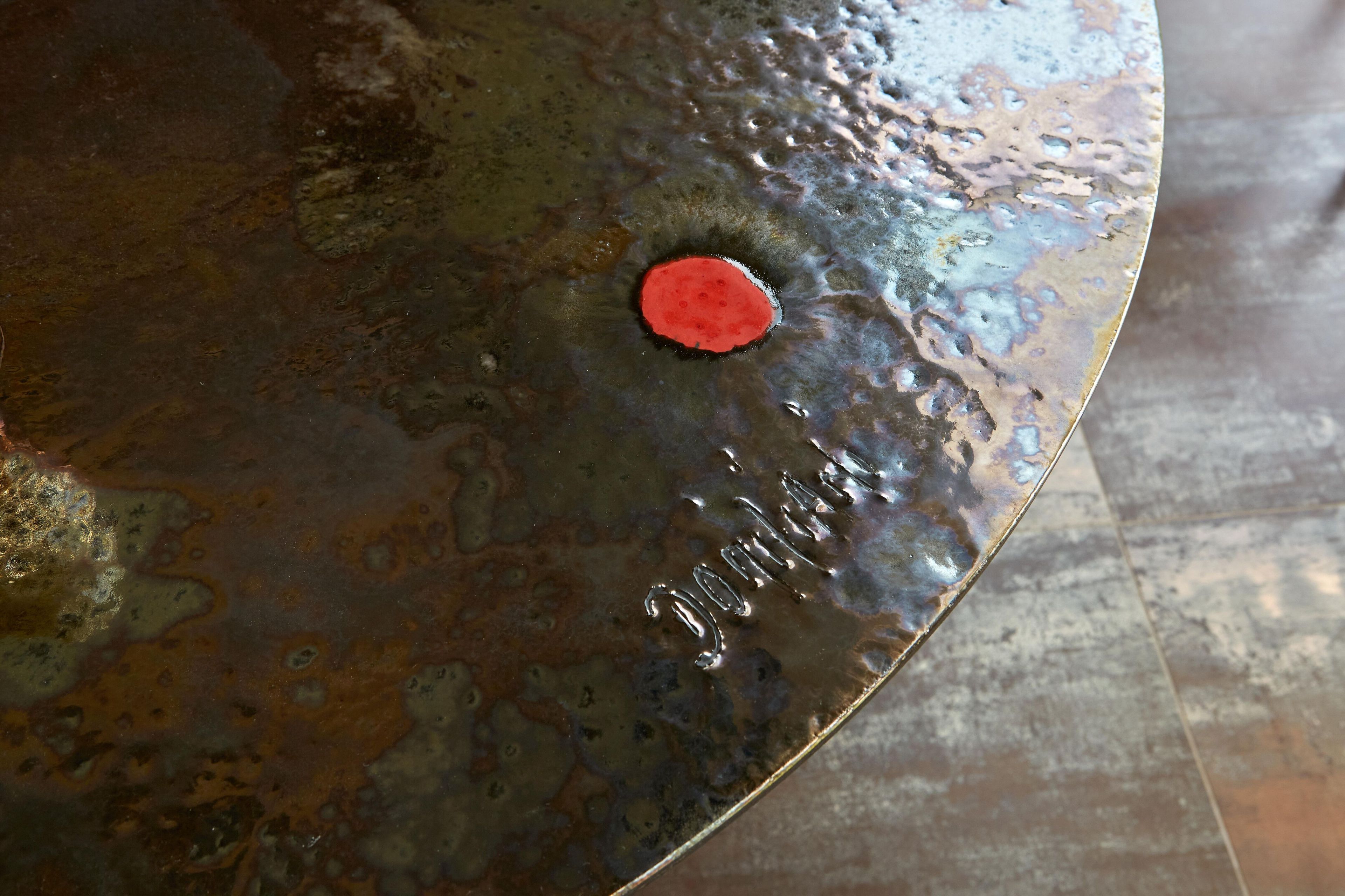 Круглый стол из фаянса и дуба DOMIZIANI современный ARCH-00149090 - Вид №1