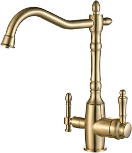 Смеситель Steel Hammer SH 812 BRONZE для кухонной мойки, бронза