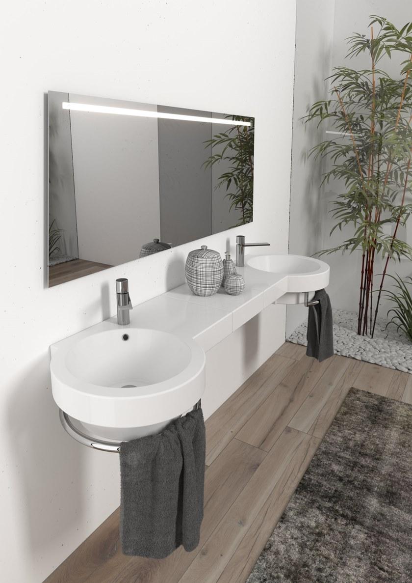 Подвесная раковина настенная овальная Olympia Ceramica TUTTO EVO белая sun-id-1469385 - Вид №6