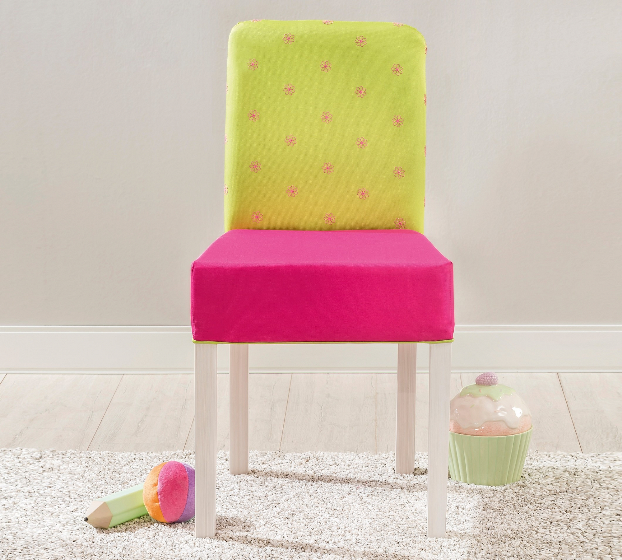 Стул розовый с зеленым Summer Ribbon CILEK PRINCESS 00-3832555 Зеленый;розовый Santreyd - Вид №3