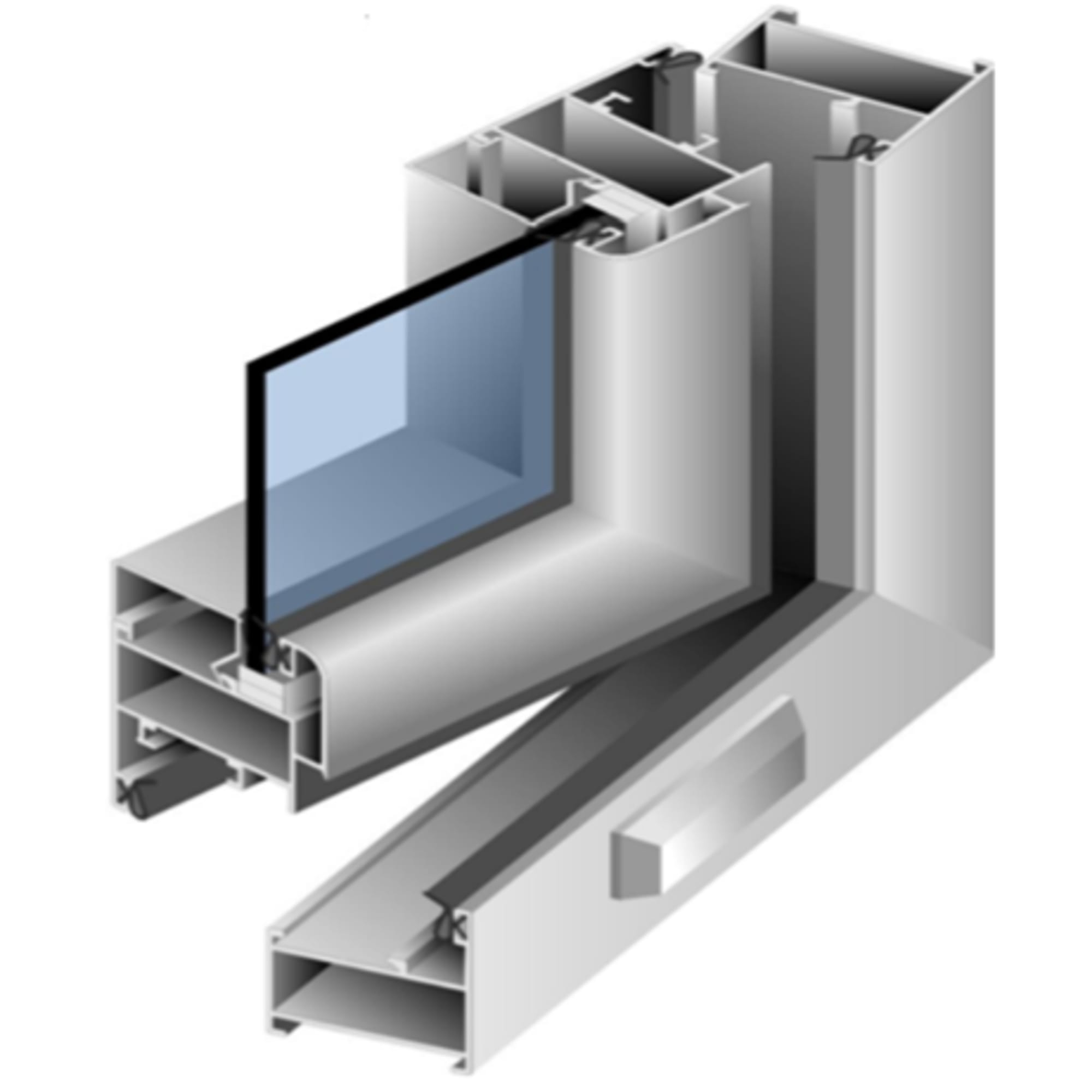 82603532 Алюминиевое ограждение балкона глухое 50x60 см кориневый Santreyd  - Вид №2