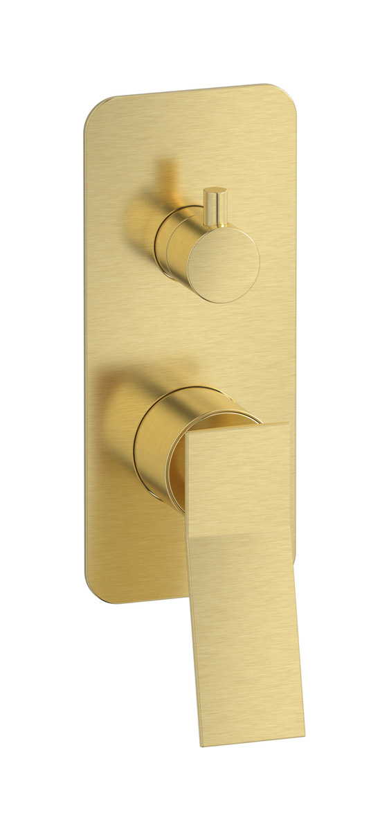 Внешние части встроенного в стену смесителя на 3 потребителя WE ARE IB wa210os Brushed Pale Gold Wave