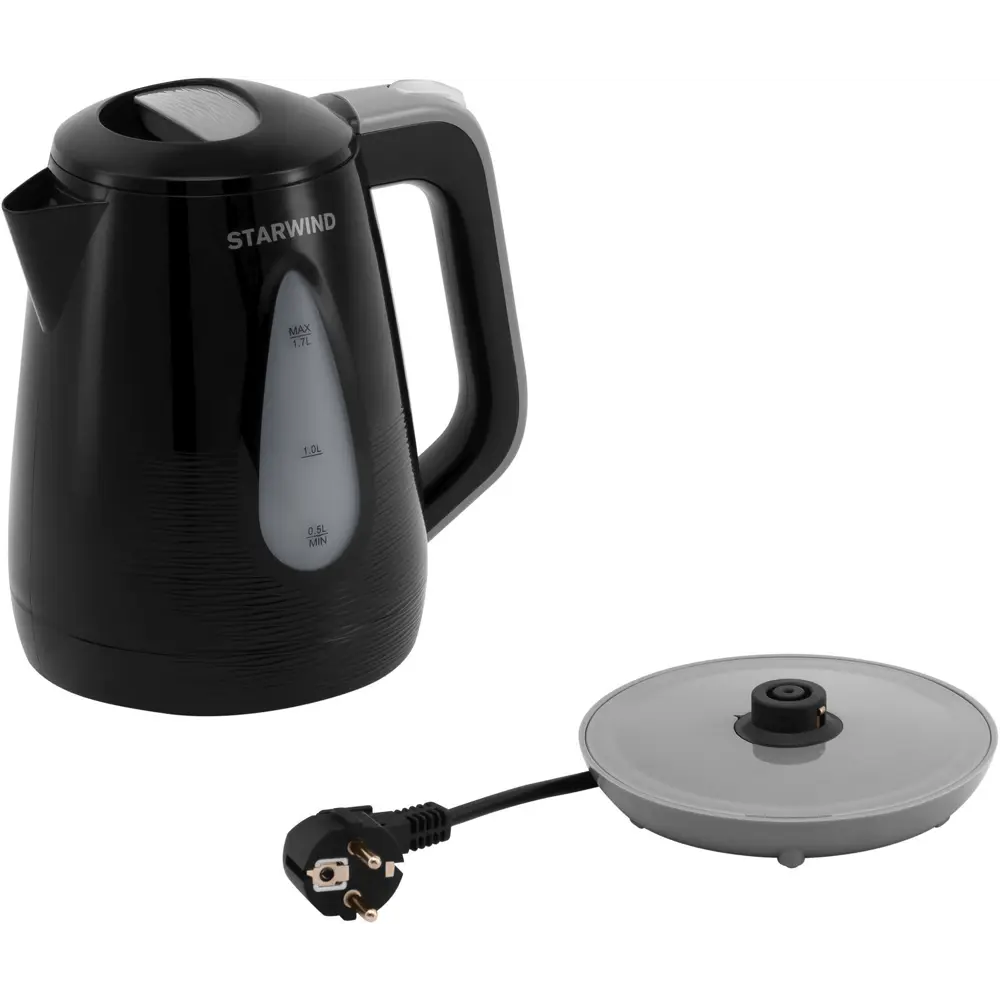 Электрический чайник Starwind SKP2316 1.7 л пластик цвет черный/серый Santreyd STLM-2175367 - Вид №2