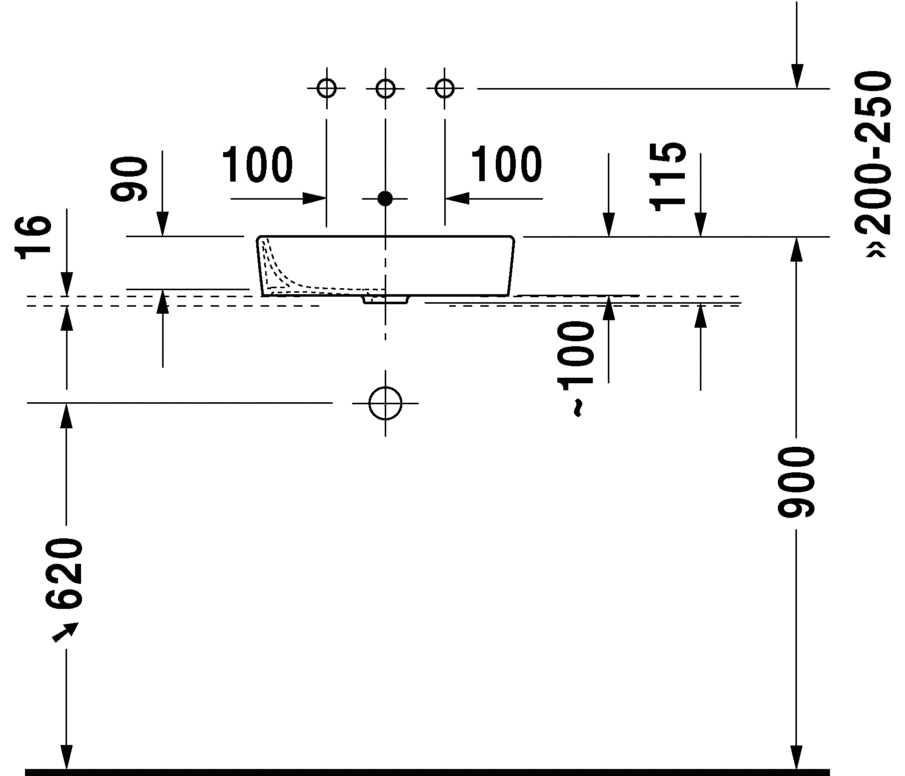 2321440000 Накладная раковина на столешницу  овальная Duravit Starck 2 - Вид №3