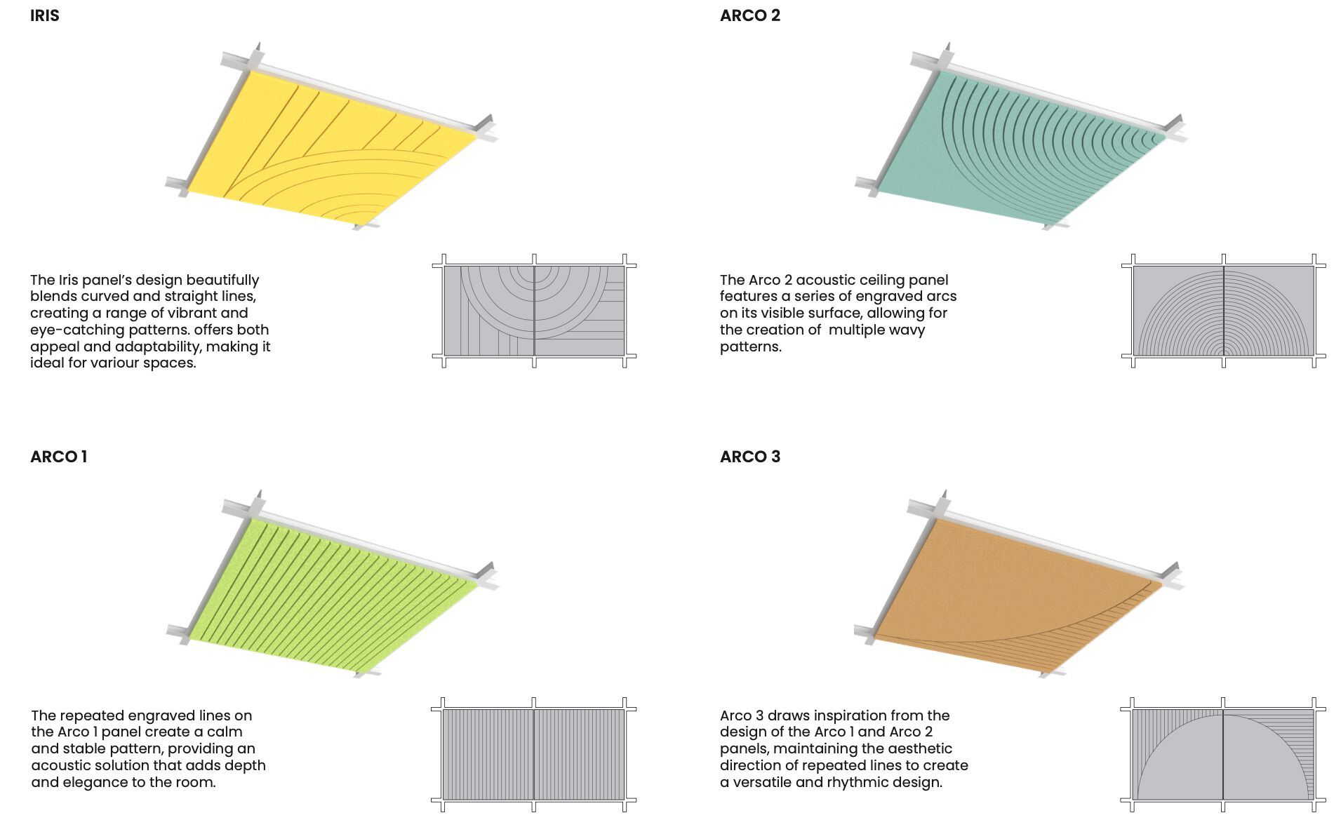 Потолочная офисная акустическая панель Askia MAGNETIC FLAT ARCH-00007568 - Вид №1