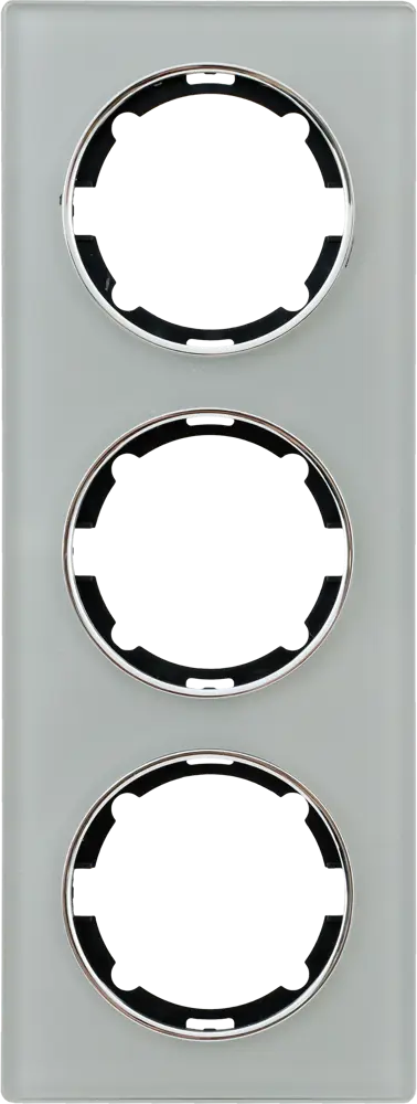 ONEKEYELECTRO Florence - тройная стеклянная рамка для вертикальных розеток 82838546
