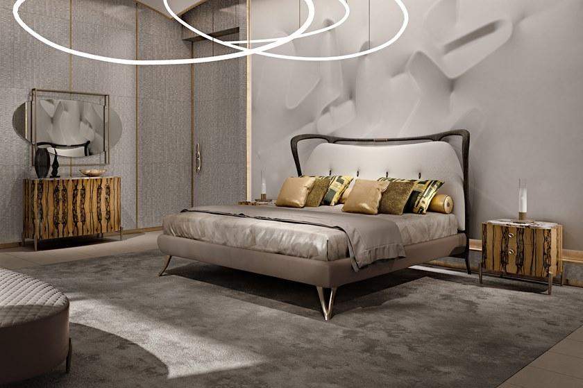 Bellotti Ezio Комод из полированного черного дерева с мраморной столешницей Gea 2018-81 - Вид №1