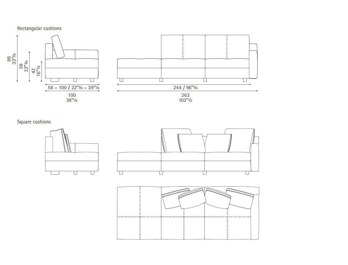 Кожаный модульный угловой диван Poltrona Frau коллекция - диваны и кресла ARCH-00060847 - Вид №17