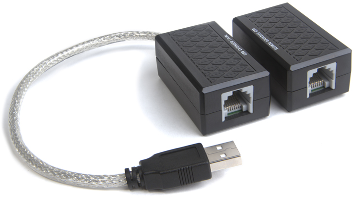 GCR-UEC60DC адаптер-удлинитель активный usb 2.0 по витой паре am/af с доп. питанием до 60 метров Greenconnect Santreyd  - Вид №4