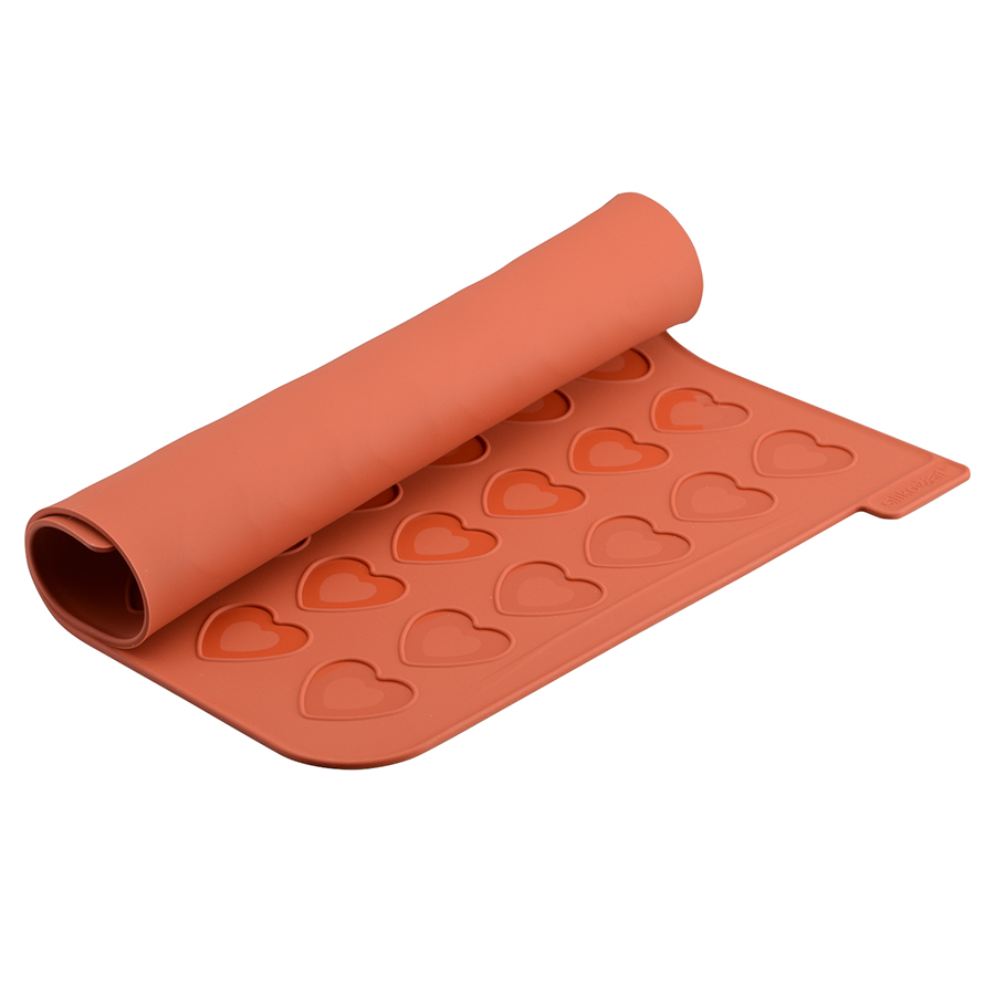 23.043.00.0065 Форма для приготовления печенья macaron heart 30 х 40 см силиконовая Silikomart  - Вид №3