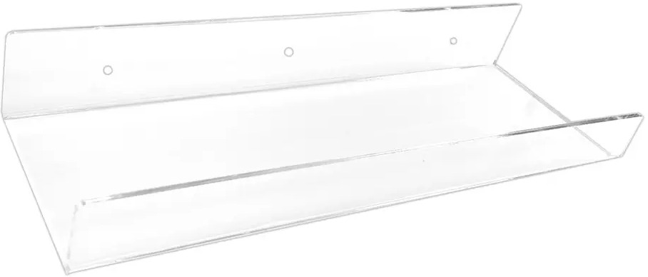 91568391 Настенная полка Velar 60x10.5 см пластик цвет прозрачный STLM-1099626
