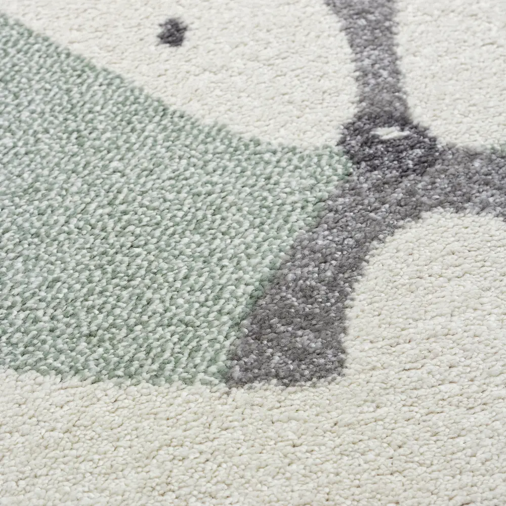 Santreyd Ковер Призма круглый зеленый с ворсом фризе 89376443 STLM-1460807 - Вид №4