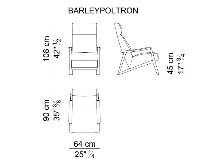 Кожаное кресло с подлокотниками i 4 Mariani BARLEY ARCH-00033893 - Вид №6