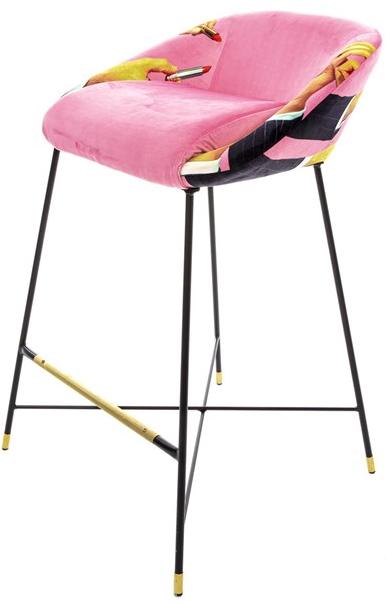 Seletti Высокий табурет из ткани со спинкой Seletti wears toiletpaper 16172 - Вид №1