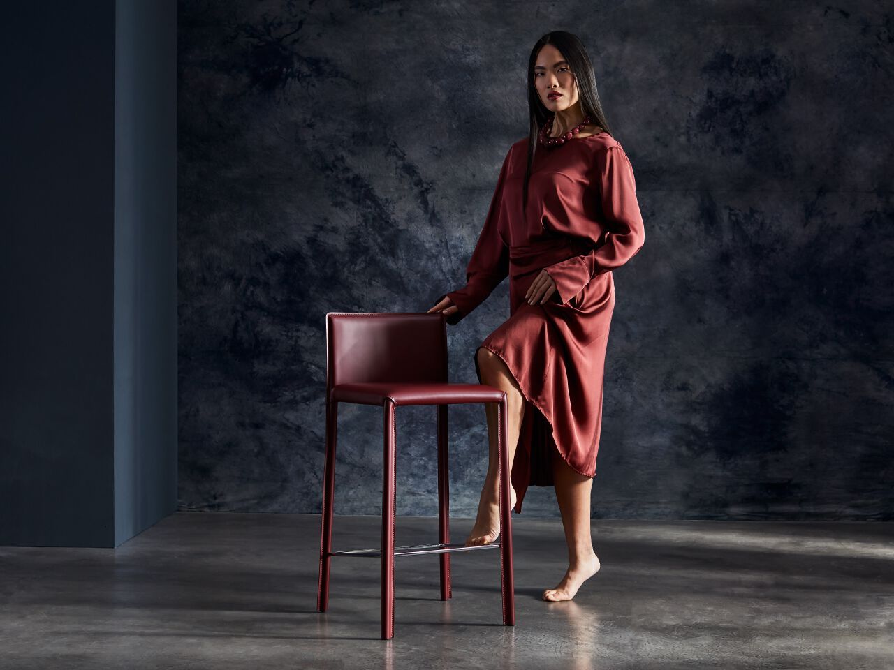 Высокий кожаный стул Julia Italia Агата ARCH-00080792 - Вид №2