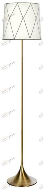 Possoni Illuminazione Торшер из атласной латуни с абажуром Epoque 555/p