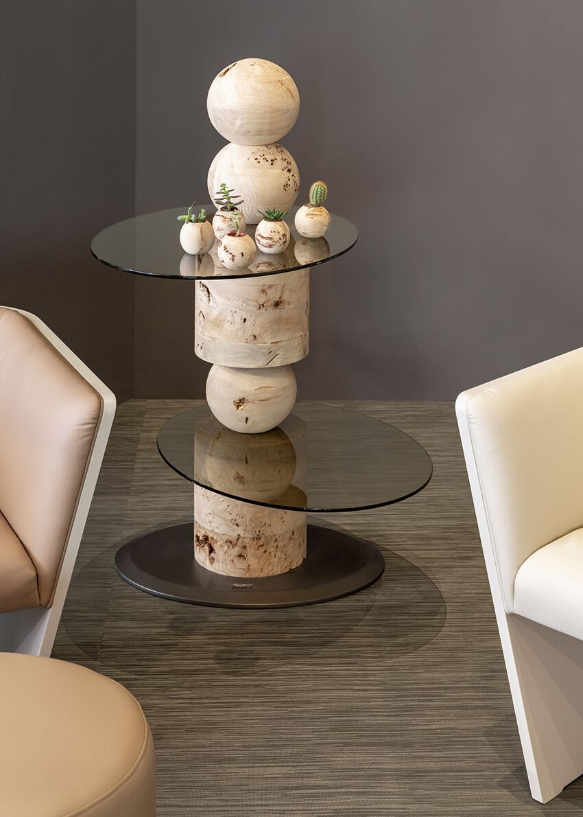 Самонесущий книжный шкаф из дерева и стекла Bizzotto Italia Нара ARCH-00066230 - Вид №5