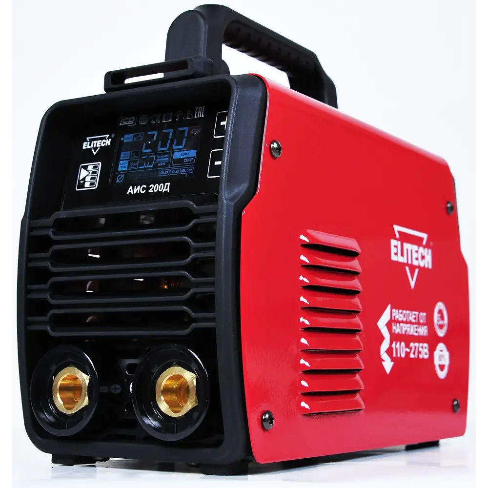 Сварочный аппарат инверторный Elitech АИС 200Д E1703.013.00, 200 А, до 5 мм STLM-2189681 - Вид №3