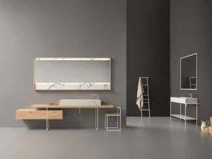 NOVELLO Мебель для умывальника из дуба с зеркалом Craft 2.0