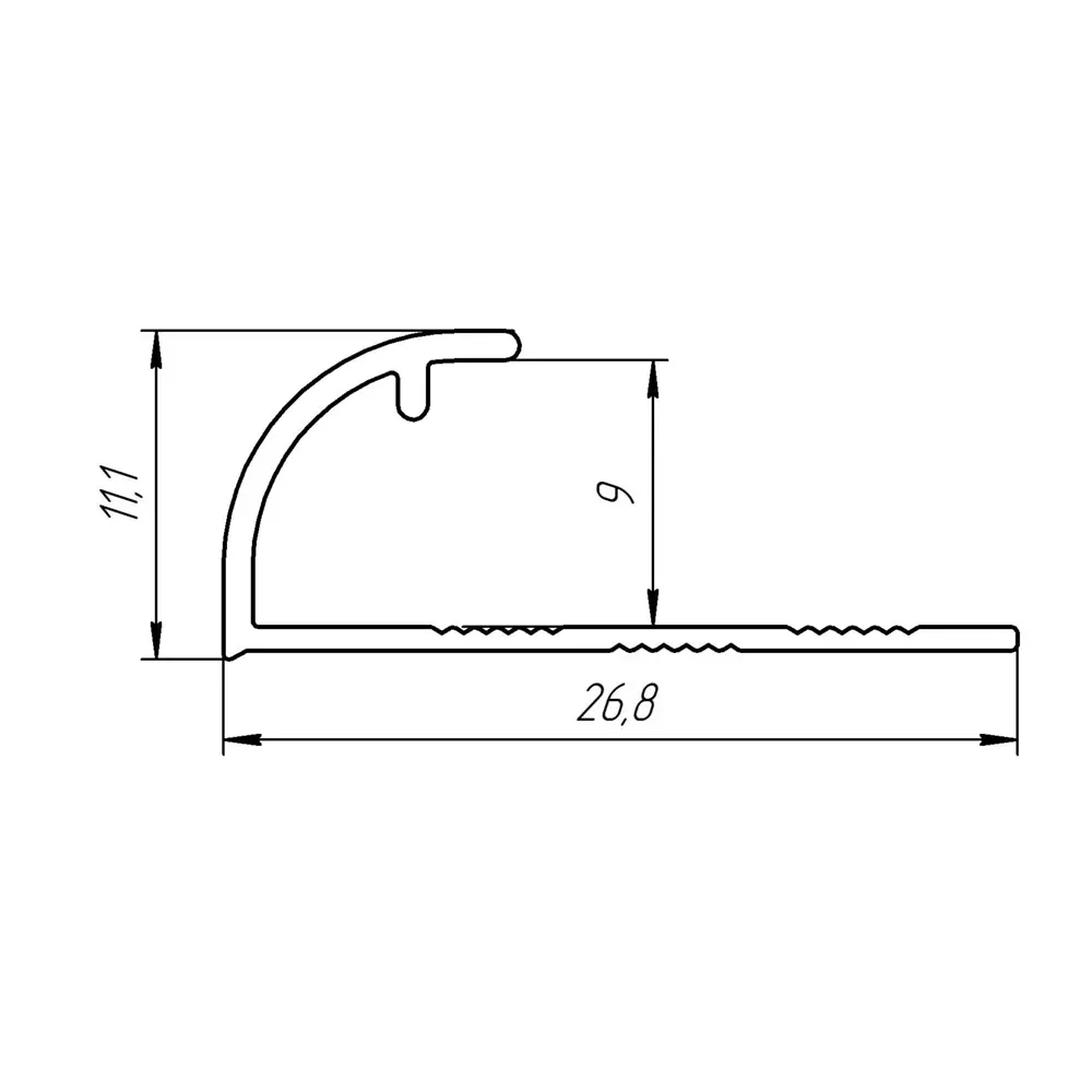 Наружный профиль ALPROFI для защиты углов плитки золотистый 270 см 18186405 STLM-0009901 - Вид №2