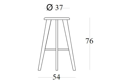 Высокий стул из массива дерева с подставкой для ног SIPA Jolly ARCH-00051635 - Вид №10