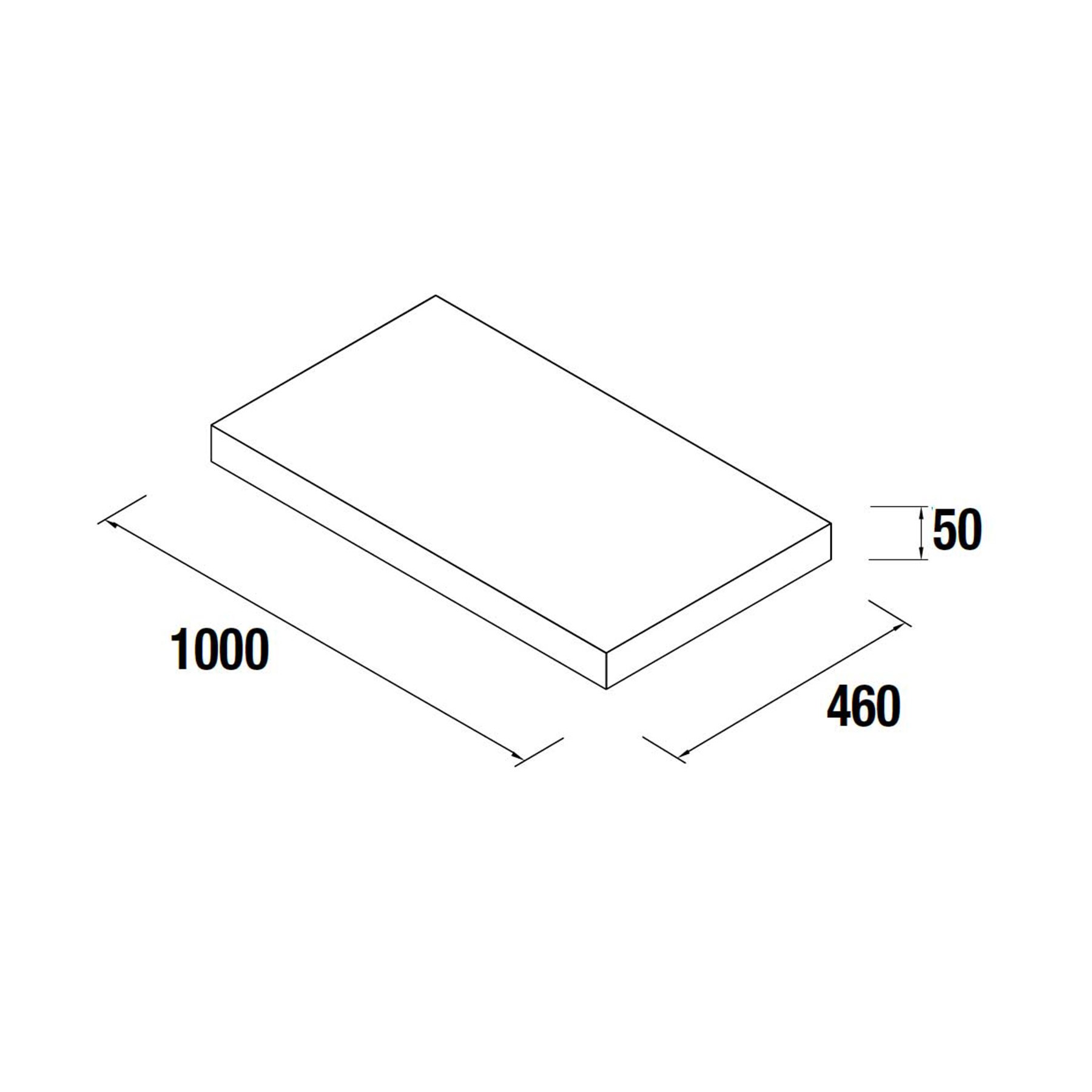 23000 SALGAR Столешница 1000 МАТОВЫЙ УГОЛЬ 50 мм Углерод  - Вид №1