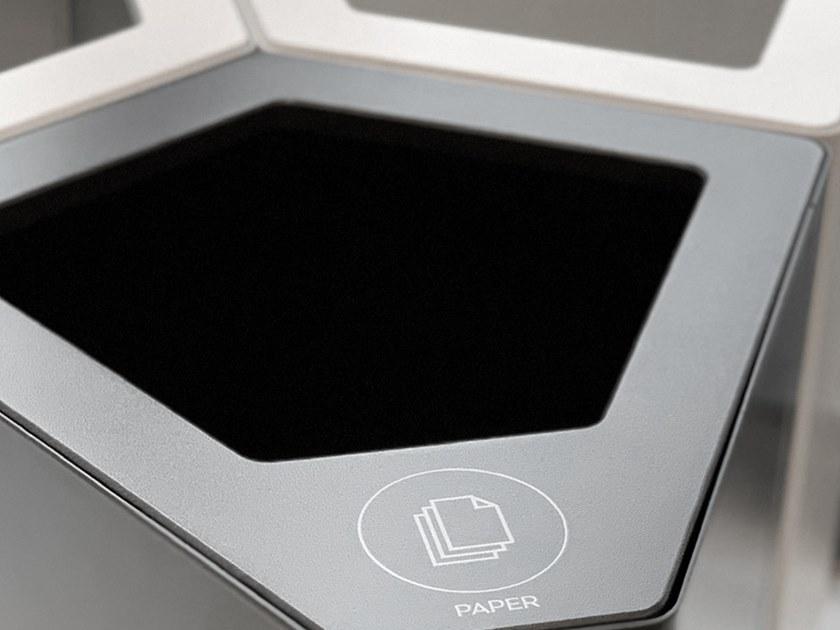 TreCe Контейнер для мусора из стали с крышкой для раздельного сбора мусора sun-id-1404602 - Вид №5