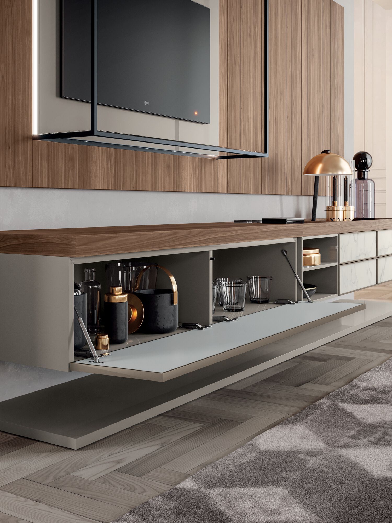 Модульная оборудованная стена со встроенным освещением Kico Living Systems ARCH-00061447 - Вид №2