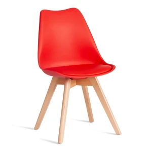 90330994 Стул Tetchair Tulip 14208 83x52.5x41 см пластик/искусственная кожа цвет красный STLM-1439491