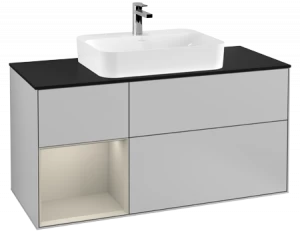 Villeroy&Boch Тумба под раковину Прямоугольная версия F412HHGJ Finion Light Grey Matt Lacquer
