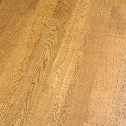 Инженерная доска Kjopmann Нурлан Коньяк Songe Дуб Натур с брашью (Текстурированная) 1200х125 мм 1100410035 - Вид №1