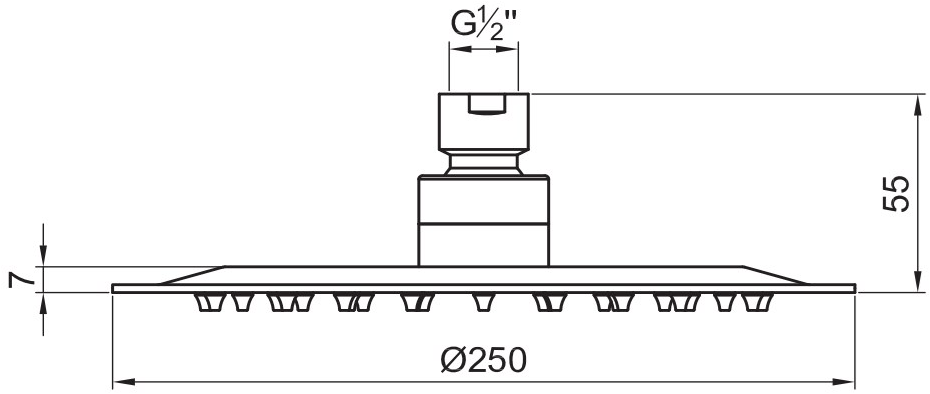 JEE-O Лейка для душа круглая из нержавеющей стали Slimline 800-6120/3/4 - Вид №3