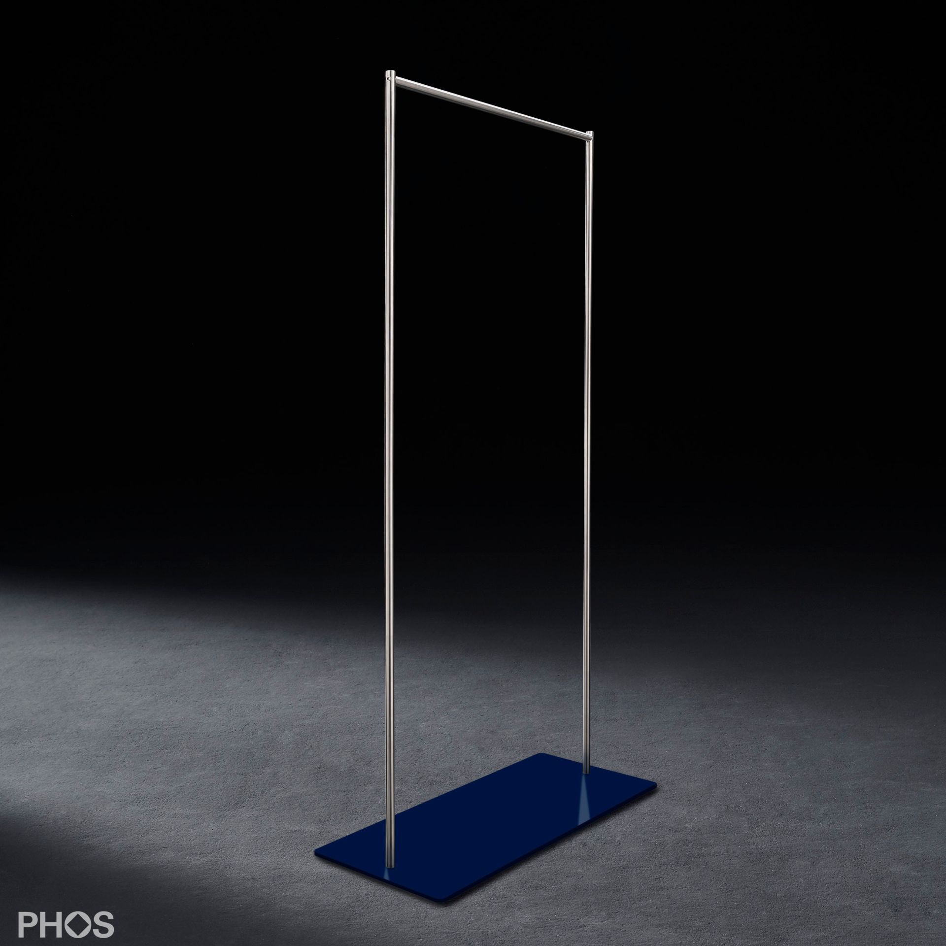 GST2-BPB Платяной шкаф twin pur с гладкой платяной штангой, основание: синее. PHOS 