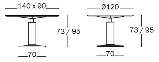 Magis Прямоугольный стол с регулируемой высотой 360° sun-id-1352165 - Вид №2