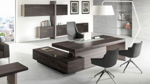 Низкий офисный шкаф с распашными дверями