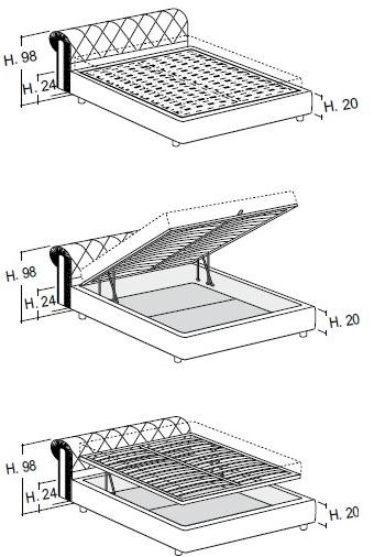 Bolzan Letti Двуспальная кровать с тафтинговым изголовьем sun-id-1355007 - Вид №6
