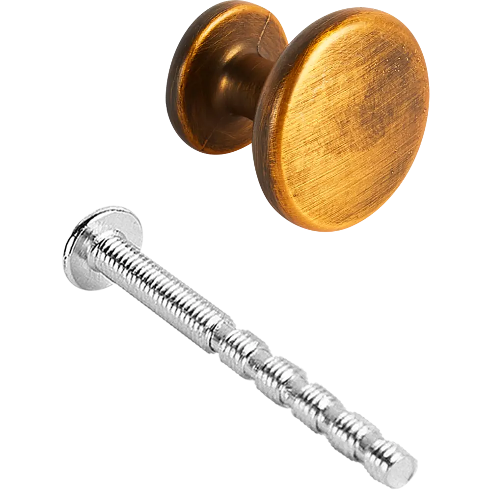 86925631 Ручка-кнопка мебельная 7501 30x100 мм, цвет состаренная медь STLM-1012610 EDSON  - Вид №2