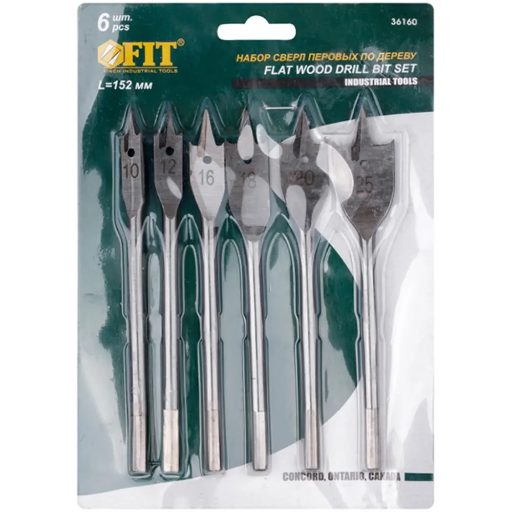Набор сверл по дереву Fit 36160, 6 шт STLM-2139437 - Вид №1