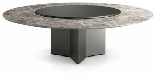 Gallotti&Radice Круглый стол с мраморной столешницей и вращающимся подносом