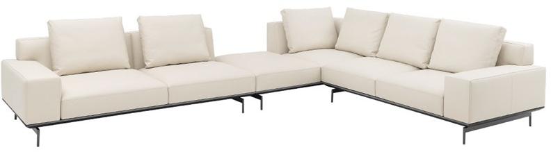 HC28 Cosmo Секционный кожаный диван  L186  - Вид №1