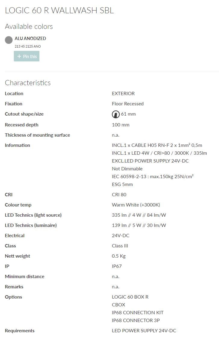 Напольный напольный напольный заполнитель Сид Deltalight Logic ARCH-00029404 - Вид №16