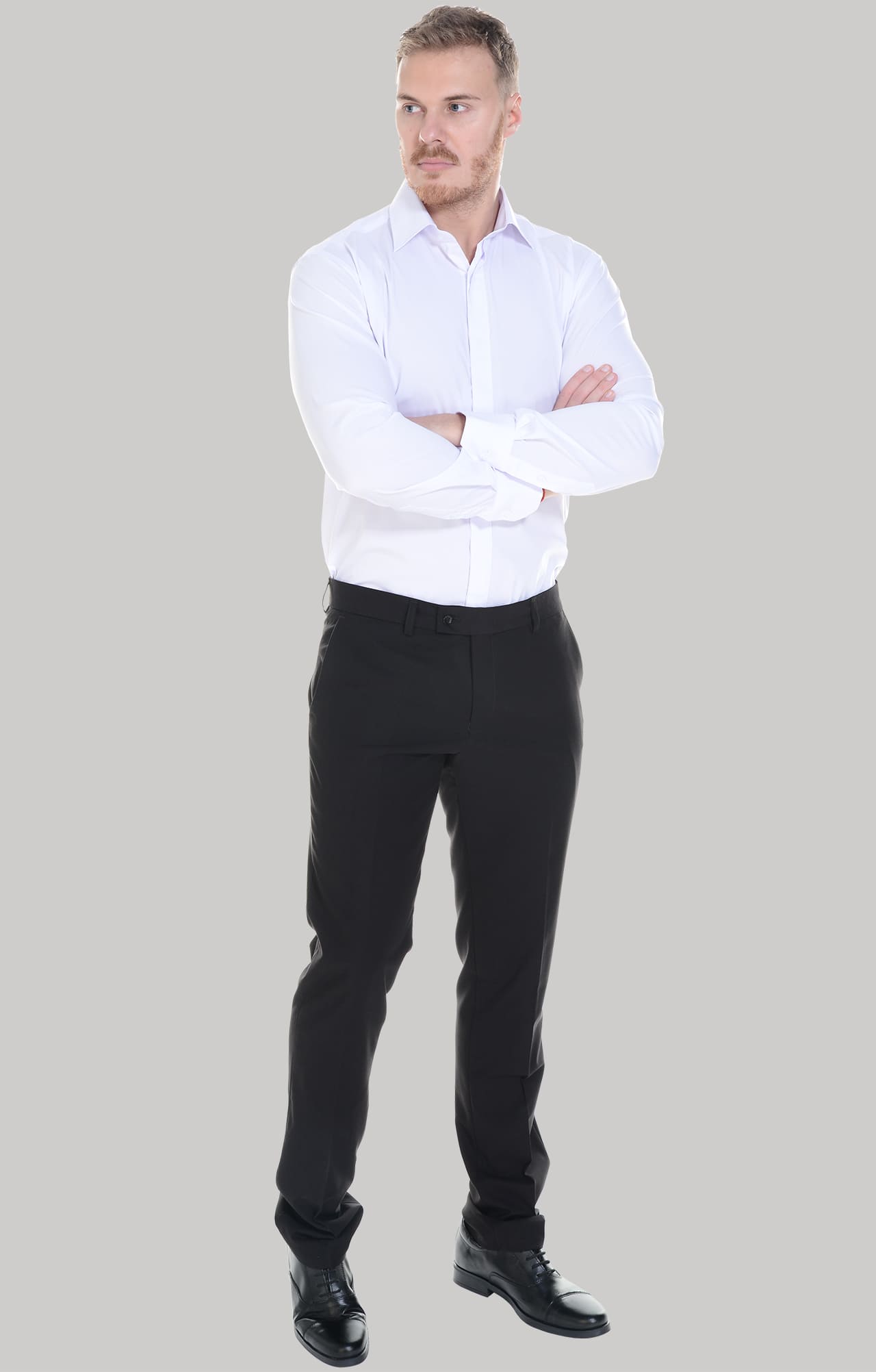 4958026 Рубашка мужская  white El-Risto  Корпоративная одежда  размер 44/182-188  - Вид №31