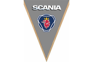 15970484 Треугольный вымпел SCANIA фон серый S05101082 SKYWAY