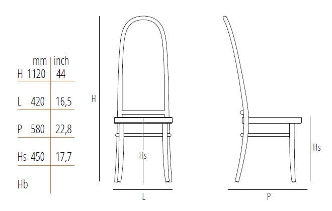Стул из бука с высокой спинкой Wiener GTV Design MORRIS ARCH-00056210 - Вид №9