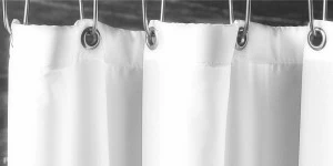 DV-P200-120 Занавеска для душа чисто-белая, длина 200 см, ширина 120 см. PHOS