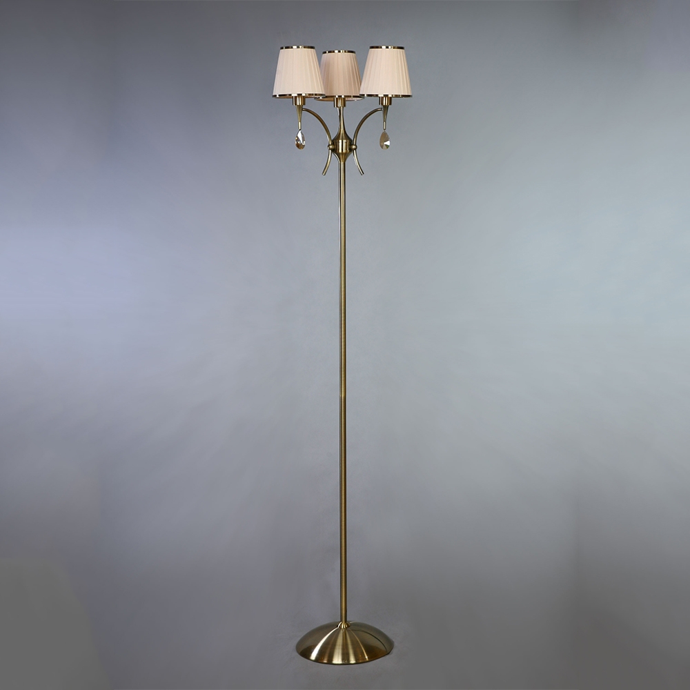 096461 Торшер Brizzi 3L MAF/003 бронза/кремовый Mantra 01625 