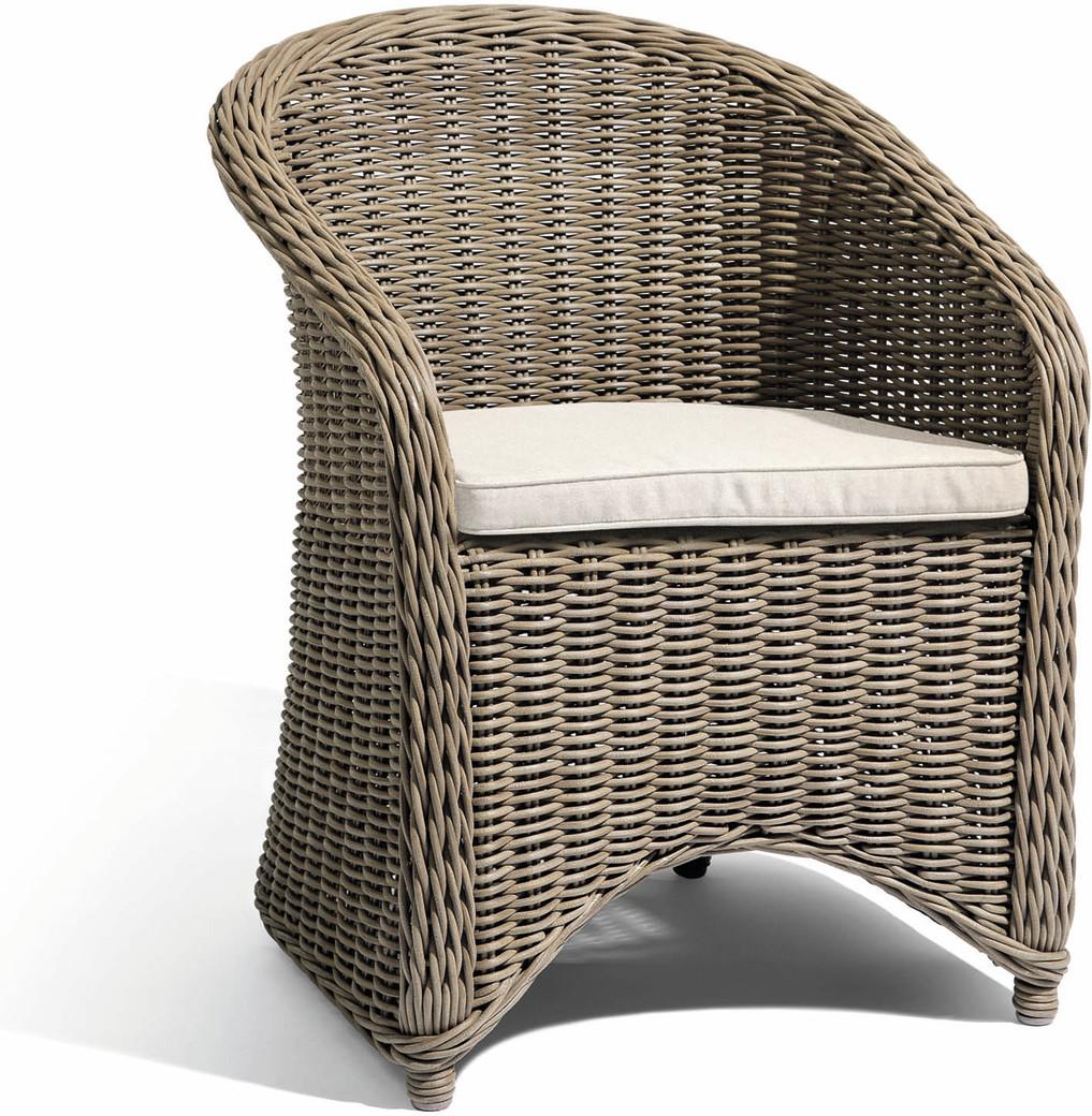 MNST439 Круглый стул шнур 6мм старый серый Manutti River