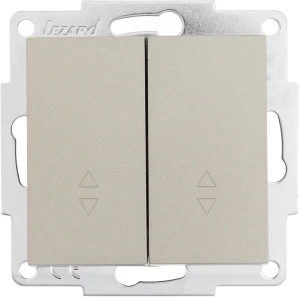 Проходной выключатель Lezard Vesna с двумя клавишами, цвет титан 87103843