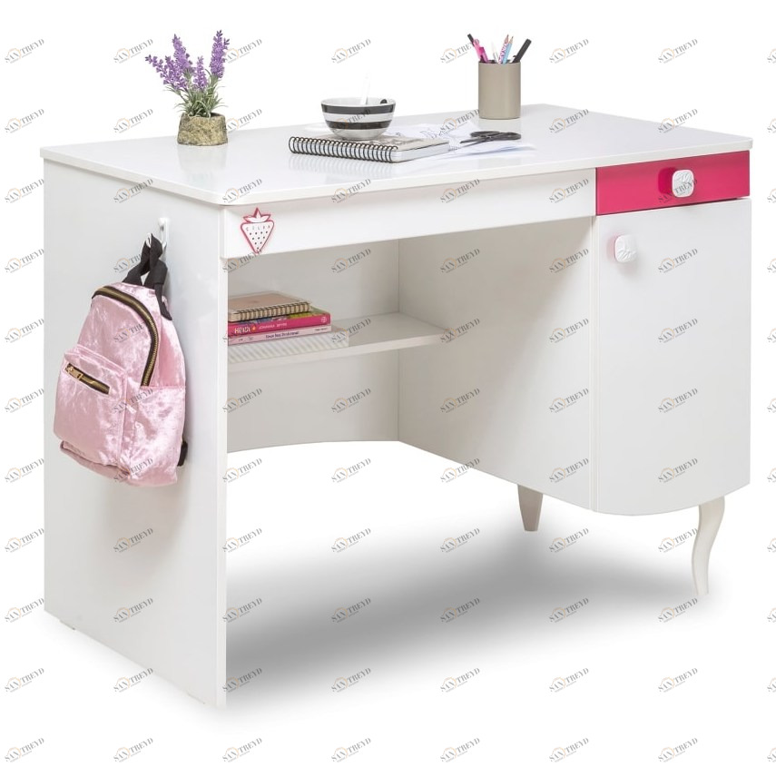 Письменный стол белый с ящиками и дверцей 99 см Yakut M CILEK YAKUT 00-3832441 Белый Santreyd 